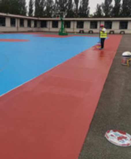 东城街道旧篮球场地面改造翻新整改   